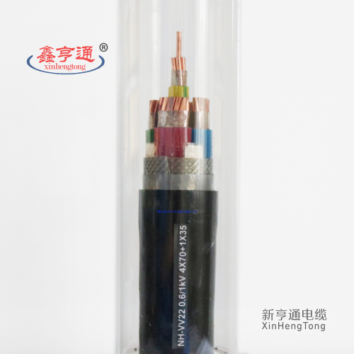 铜芯交联聚乙烯绝缘聚氯乙烯护套耐火电力电缆 NH-YJV22 0.6/1kV